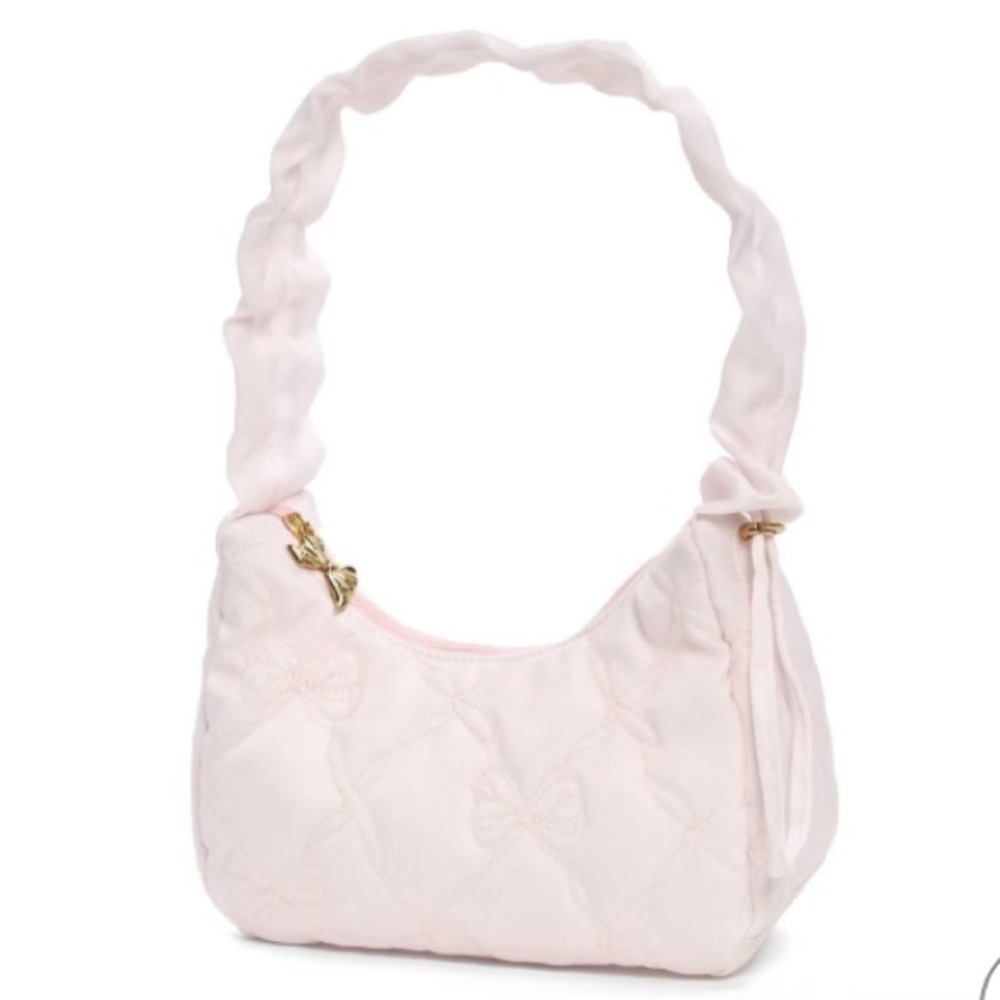 LoveShackFancy x Yoobi Pink Ruffle Shoulder Bag